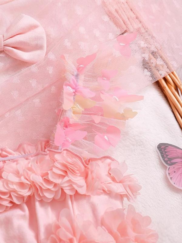 Butterfly Frill Baby Girls Romper Dress