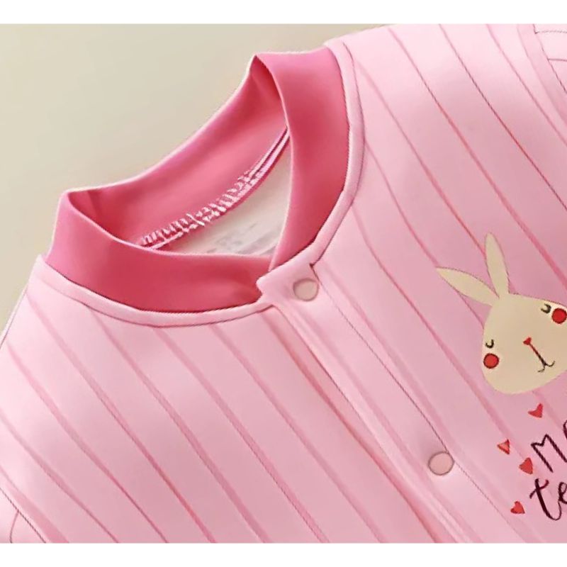 Pink Bunny Baby Girls Fleece Co-ord Set