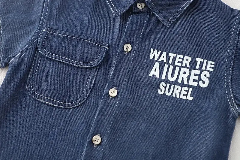 Boys Shirt, T-shirt & Shorts 3 Piece Set