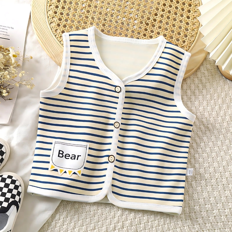 Black and White Striped Baby Girls Top