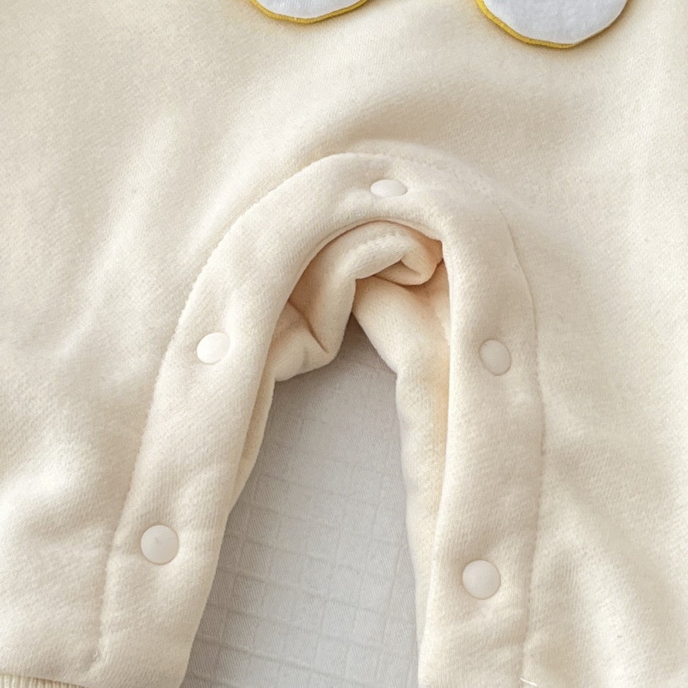 Yellow Cartoon Cozy Romper