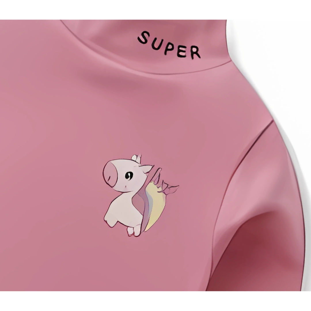 Unicorn Turtleneck Girls Top