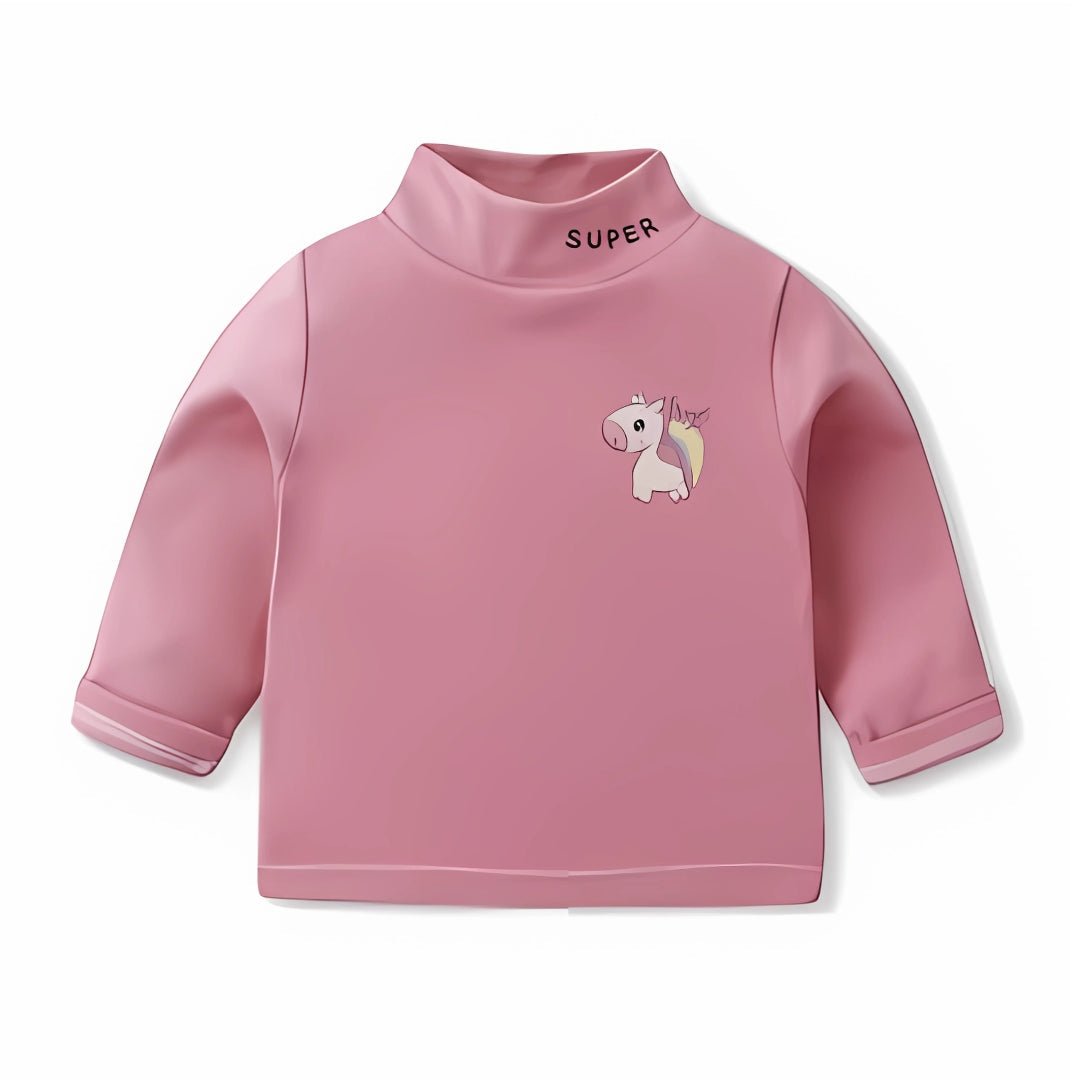 Unicorn Turtleneck Girls Top