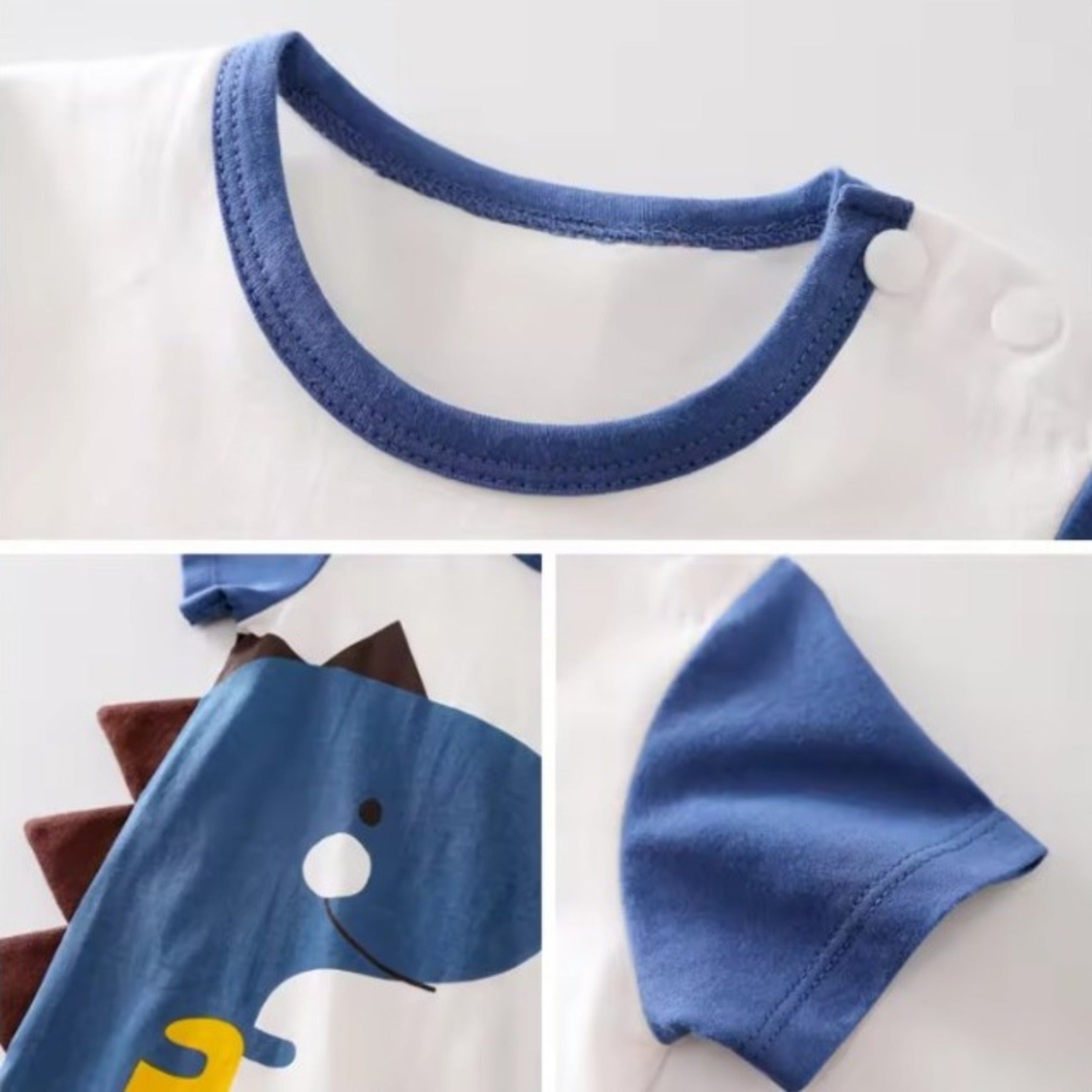 Giggling Dino Baby Boys and Girls Romper