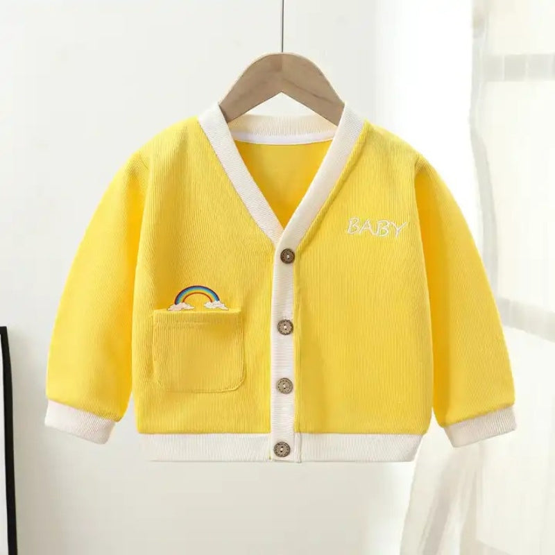 Yellow Rainbow Baby Boys and Girls Warm Top