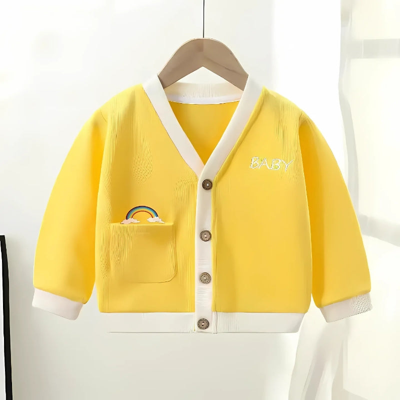 Yellow Rainbow Baby Boys and Girls Warm Top