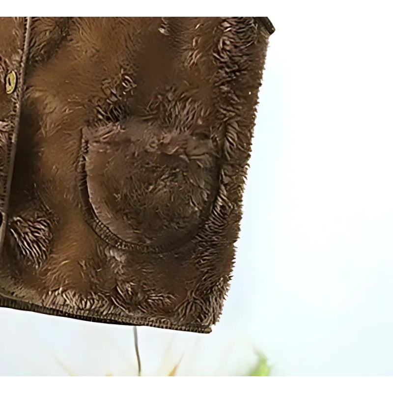 Brown Bear Sleeveless Girls Top