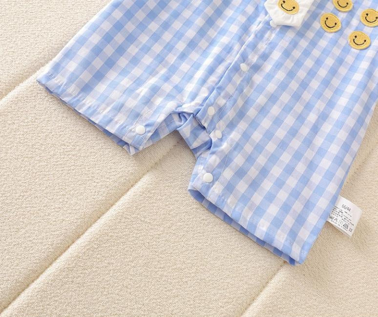 Tie & Checks Baby Boys Romper