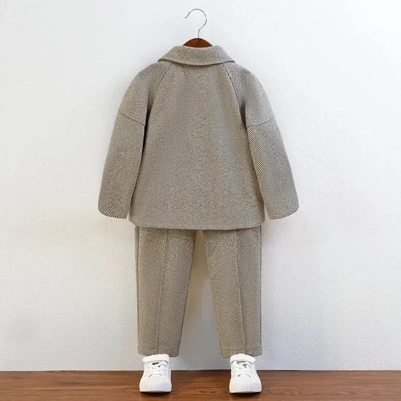 Boys Wool-Blend Elegant Co-ord Set