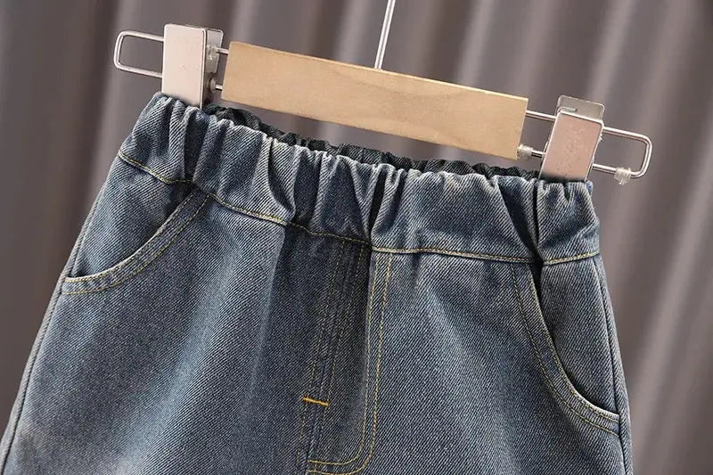 Boys Printed Colorblock Jacket, Tee and Jeans 3 Pcs Set