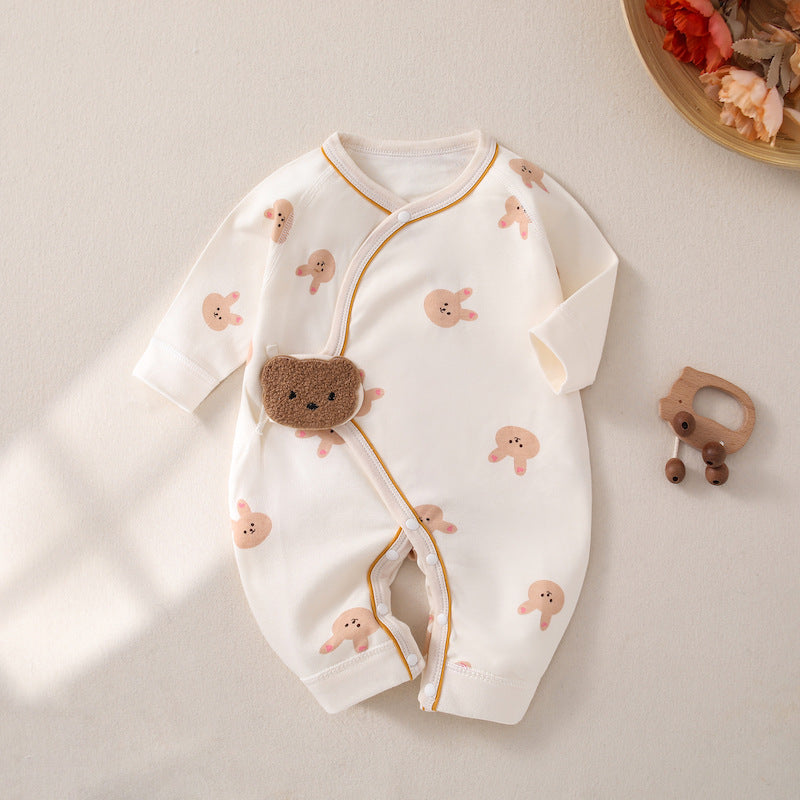 Newborn Side Closure Bear Romper