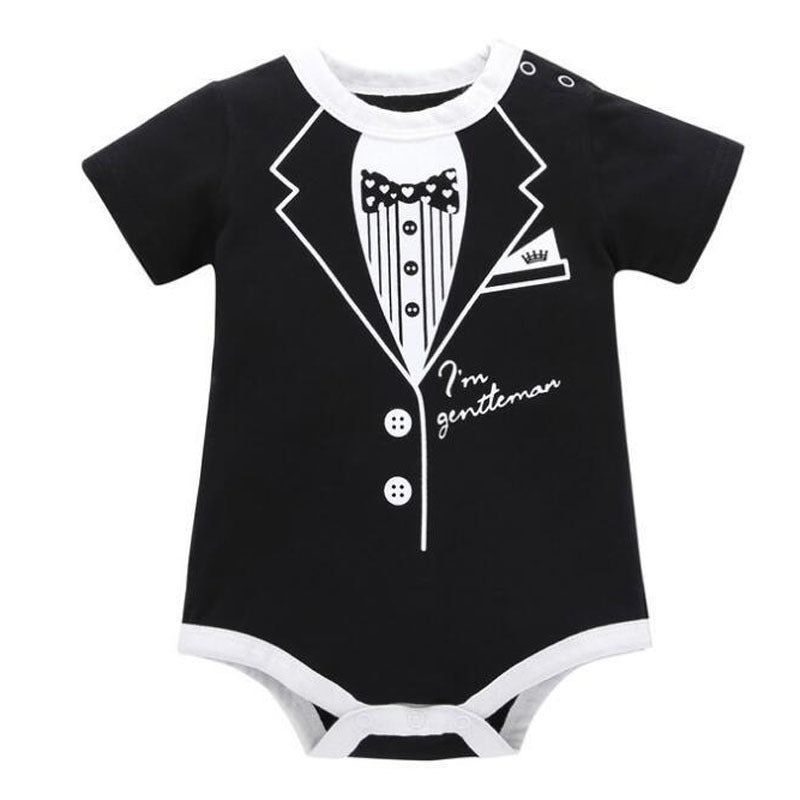 Gentleman Tux Baby Boys Romper