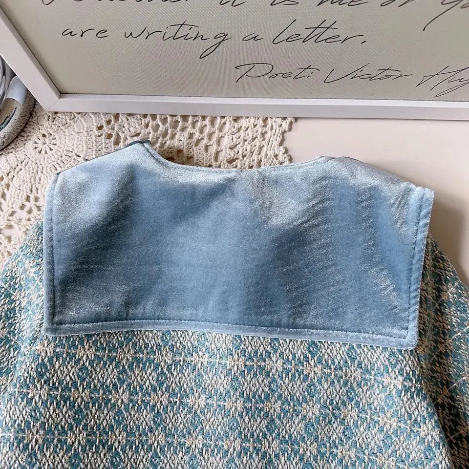 Girls Elegant Coat And Skirt Set