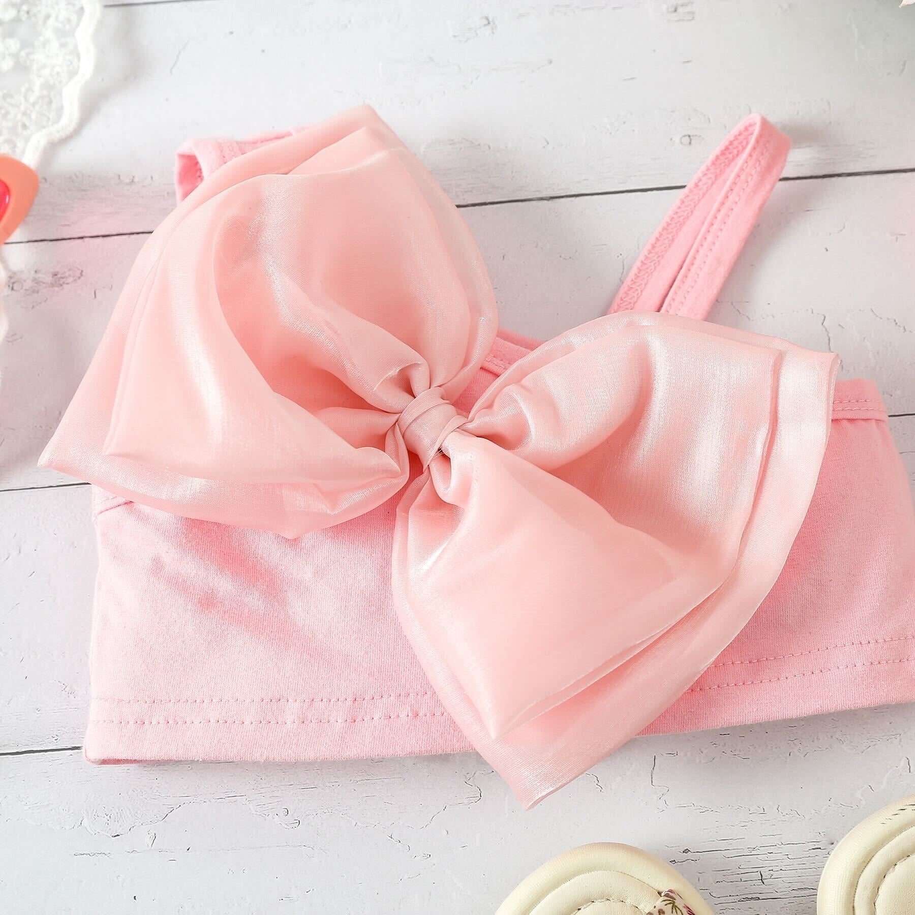 Ava Soft Bow Girls Two Piece Set