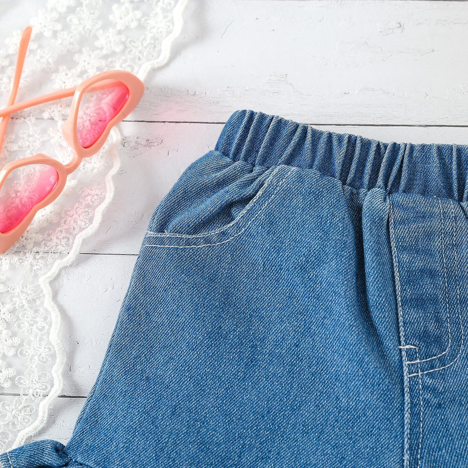 Ava Soft Bow Girls Two Piece Set