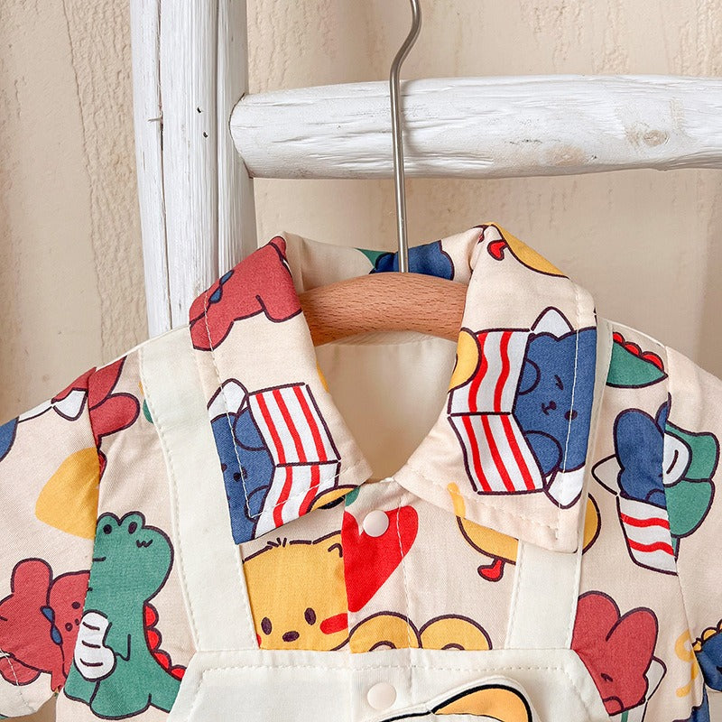 Colourful Jurassic Baby Boys Girls Romper Jumpsuit