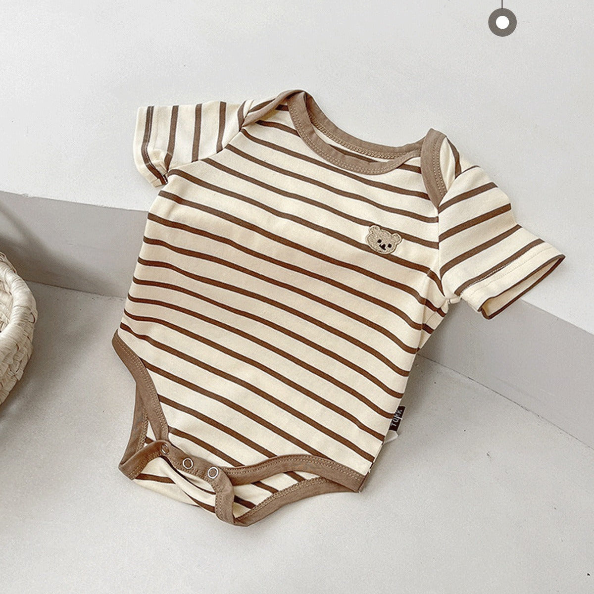 Bear Baby Boys and Girls Striped Romper