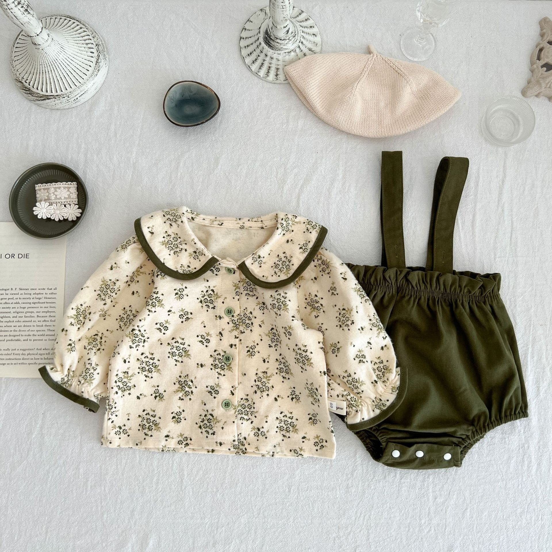 Bella Two Piece Baby Girls Romper Set