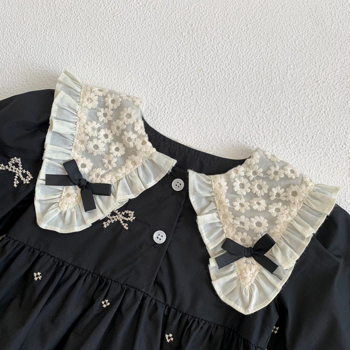 Black Matching Baby Girls Romper and Dress