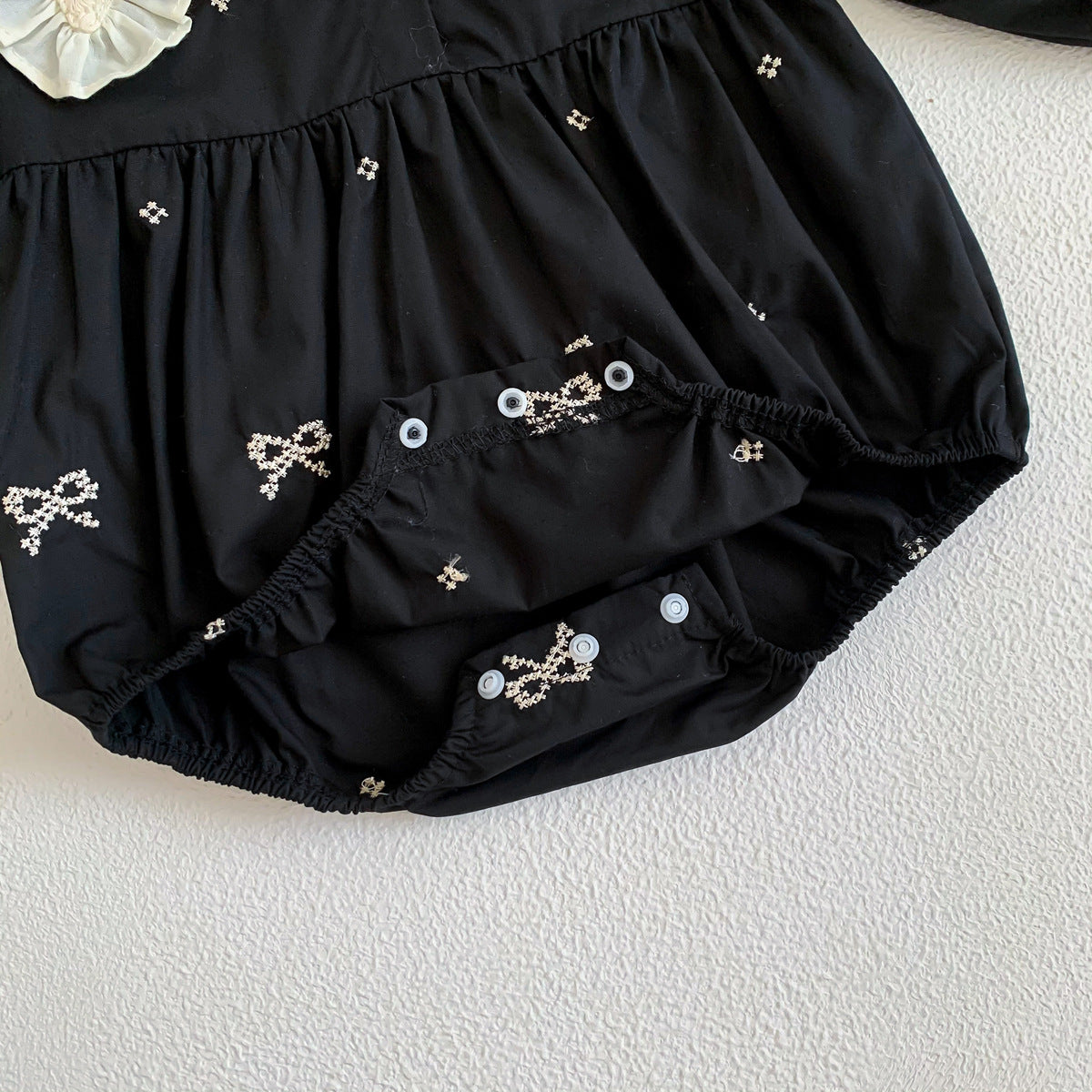 Black Matching Baby Girls Romper and Dress