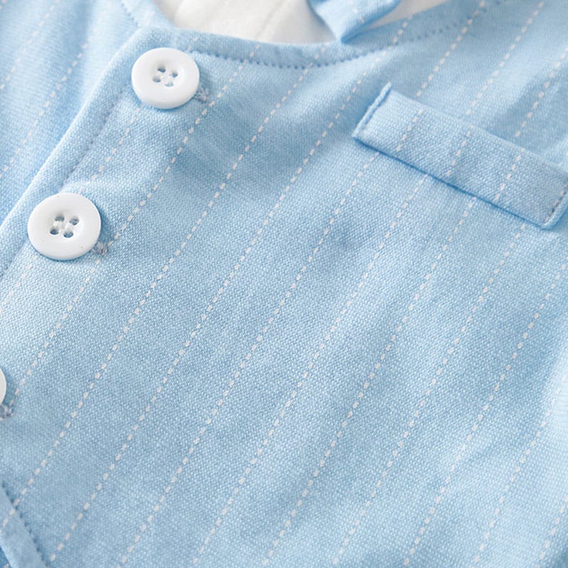 Blue Gentleman Boys Romper