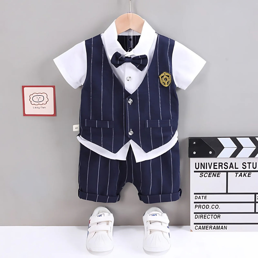 Boys Occasional Set with Attached Waistcoat and Bow
