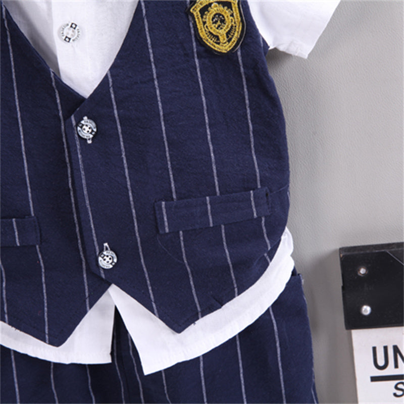 Boys Occasional Set with Attached Waistcoat and Bow