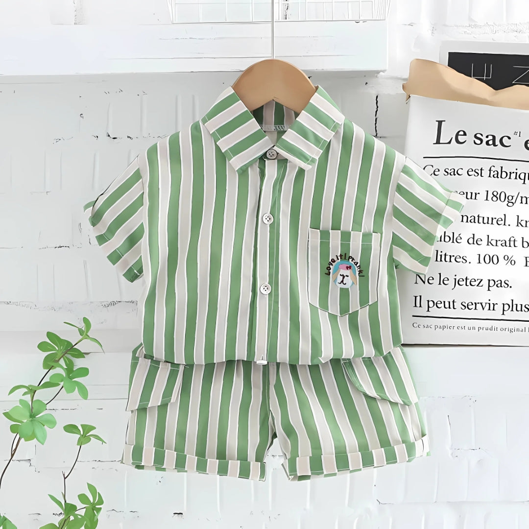 Boys Vertical Striped Co-ord Set