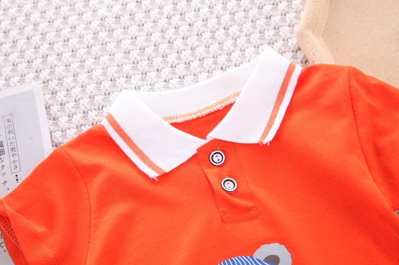 Bright Boys Collared Tshirt and Bottom Set