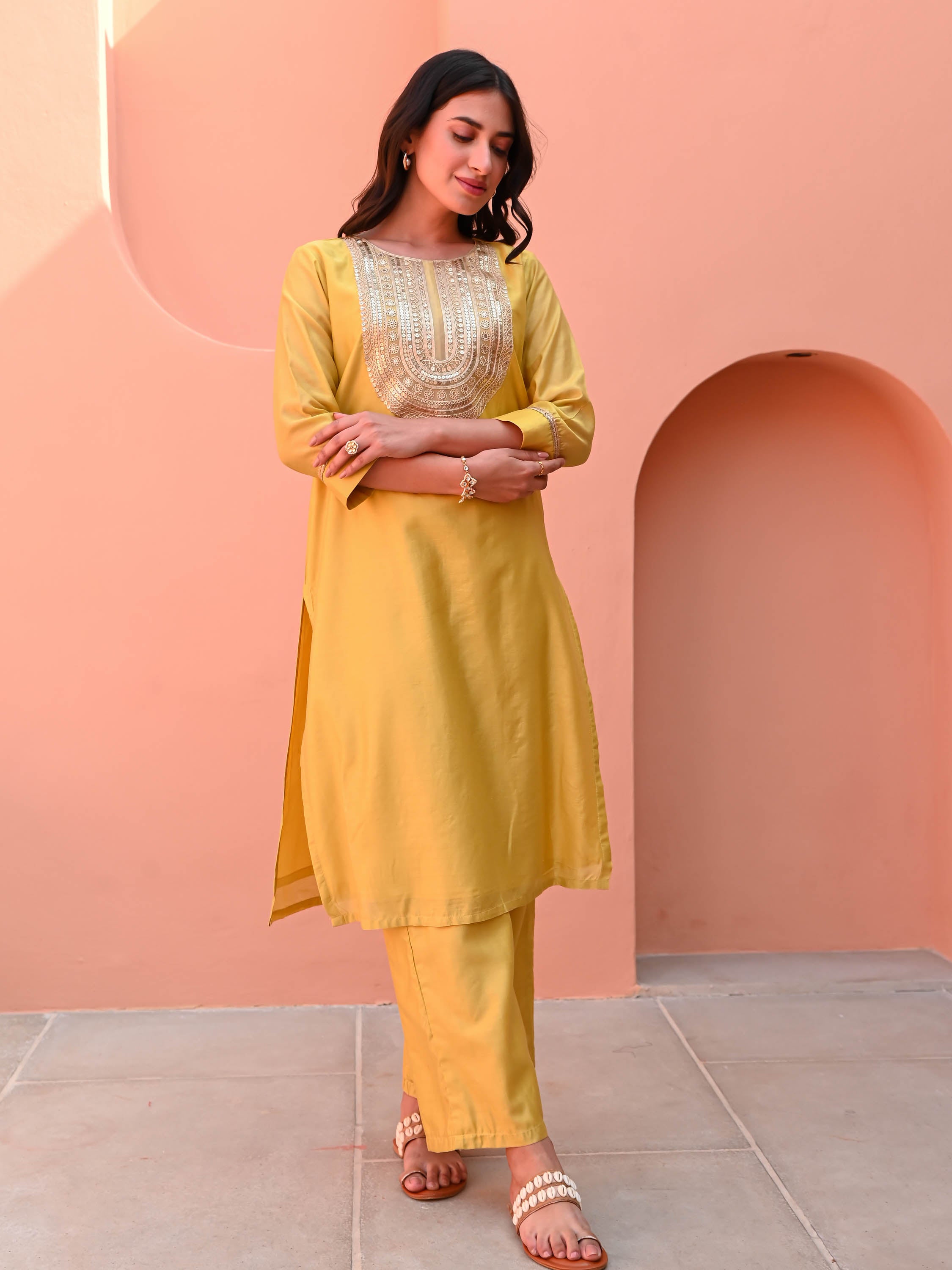Golden Haze Kurta Set