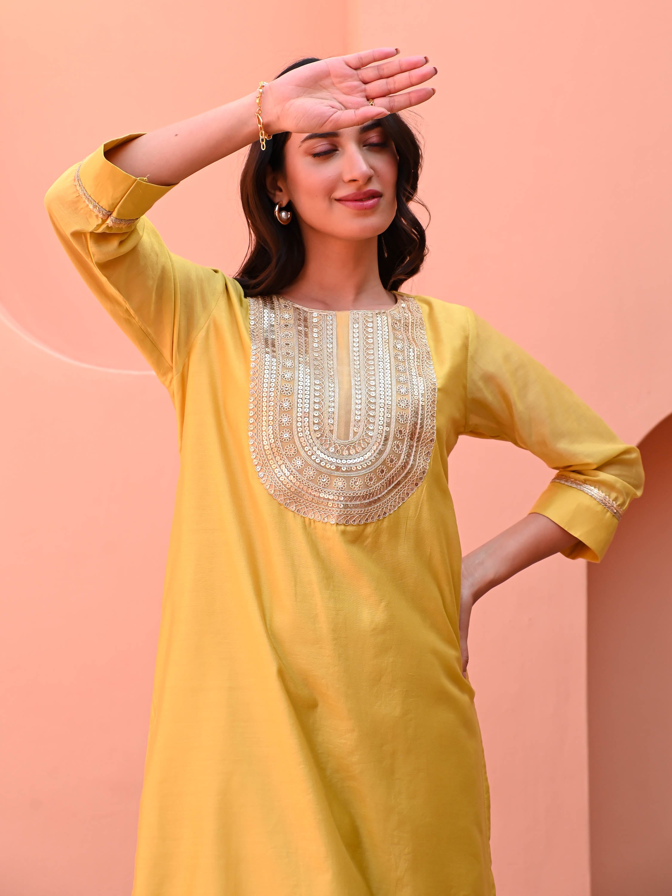 Golden Haze Kurta Set