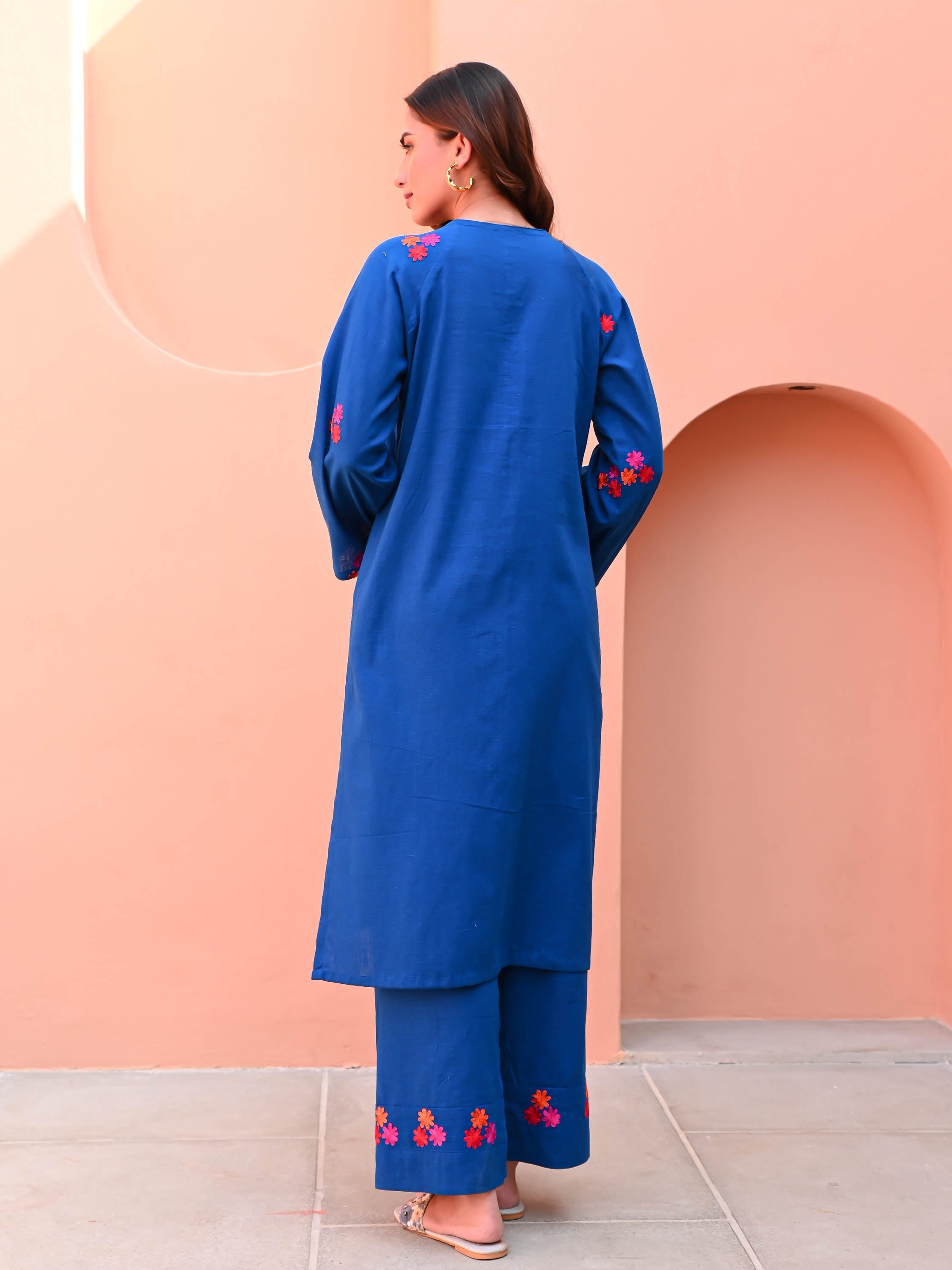 Lapis Blue Cotton Kurta Set