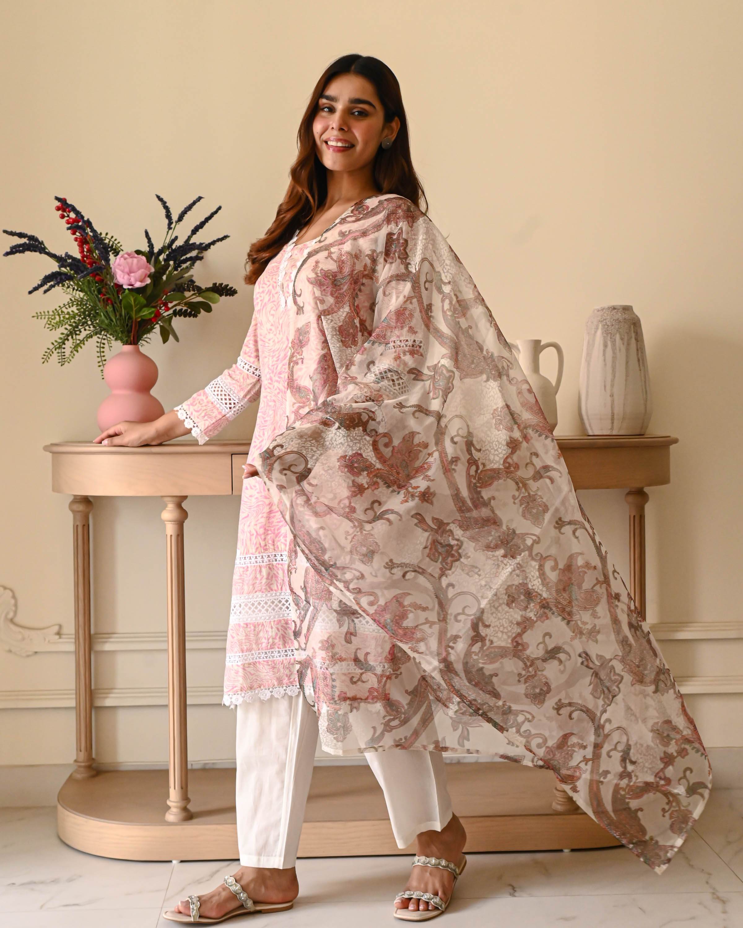 Bunaai Tarini Cotton Suit Set