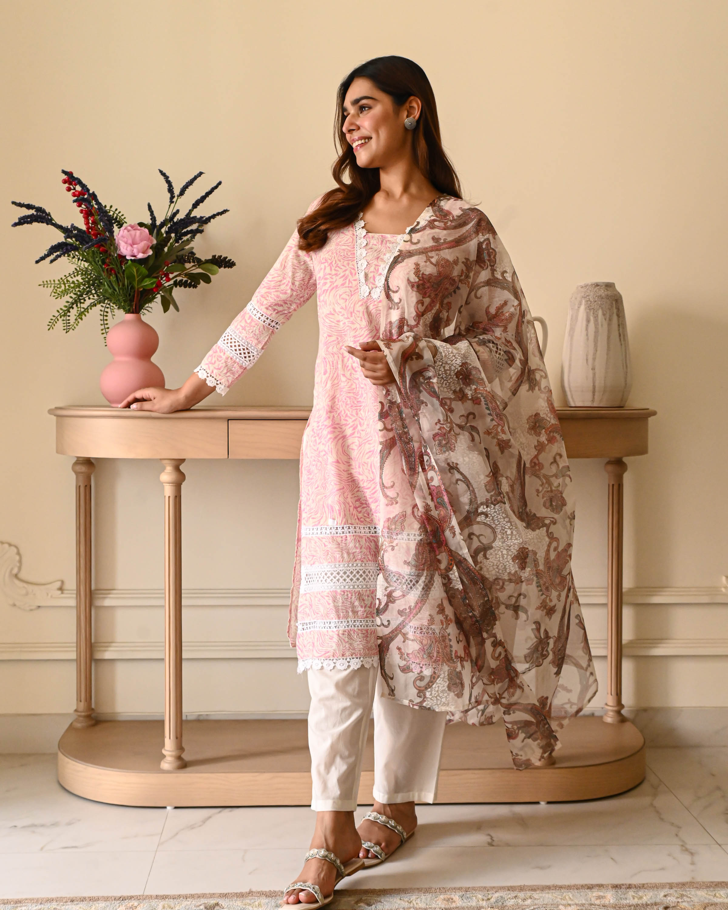 Bunaai Tarini Cotton Suit Set