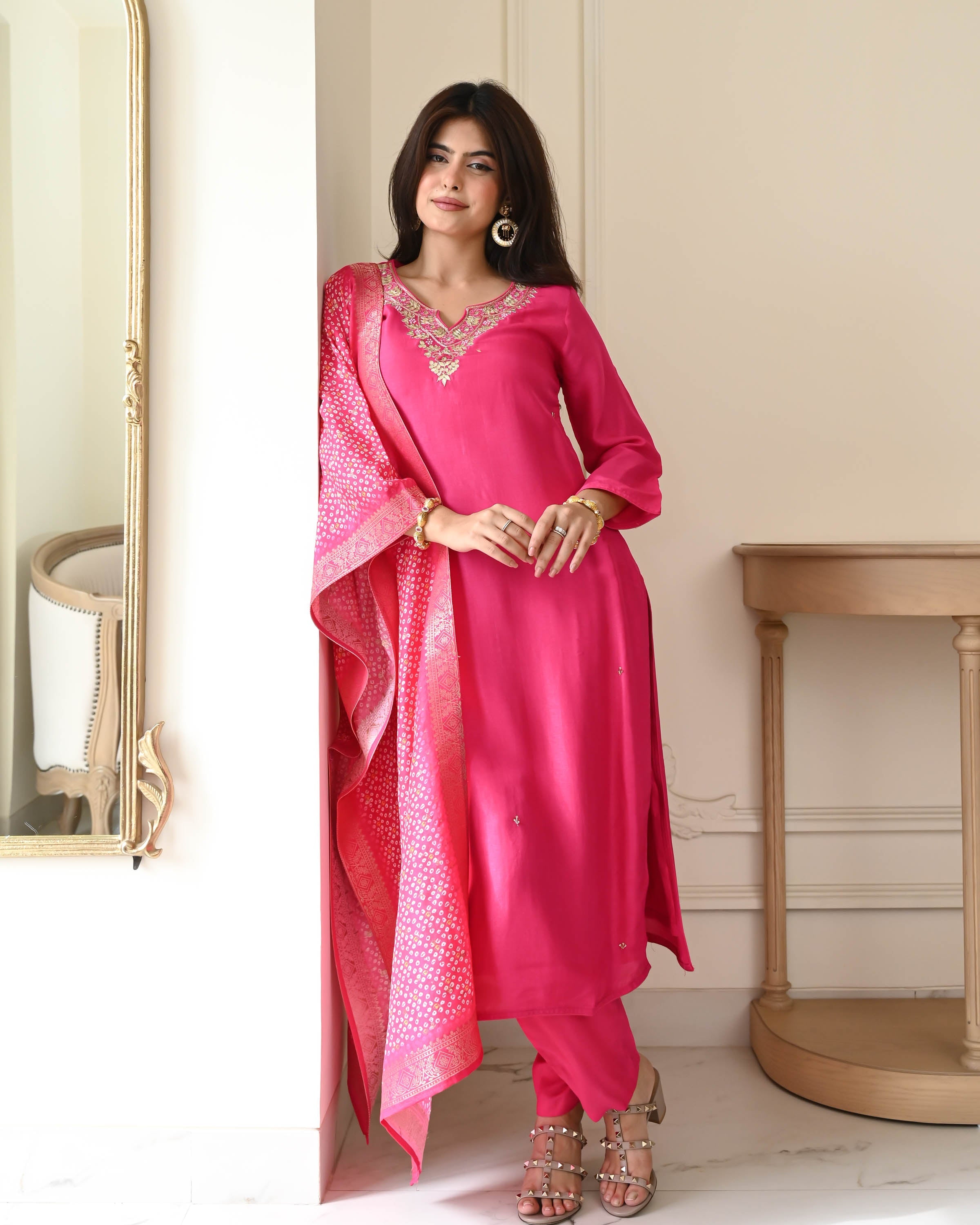 Spring Embroidery Suit Set