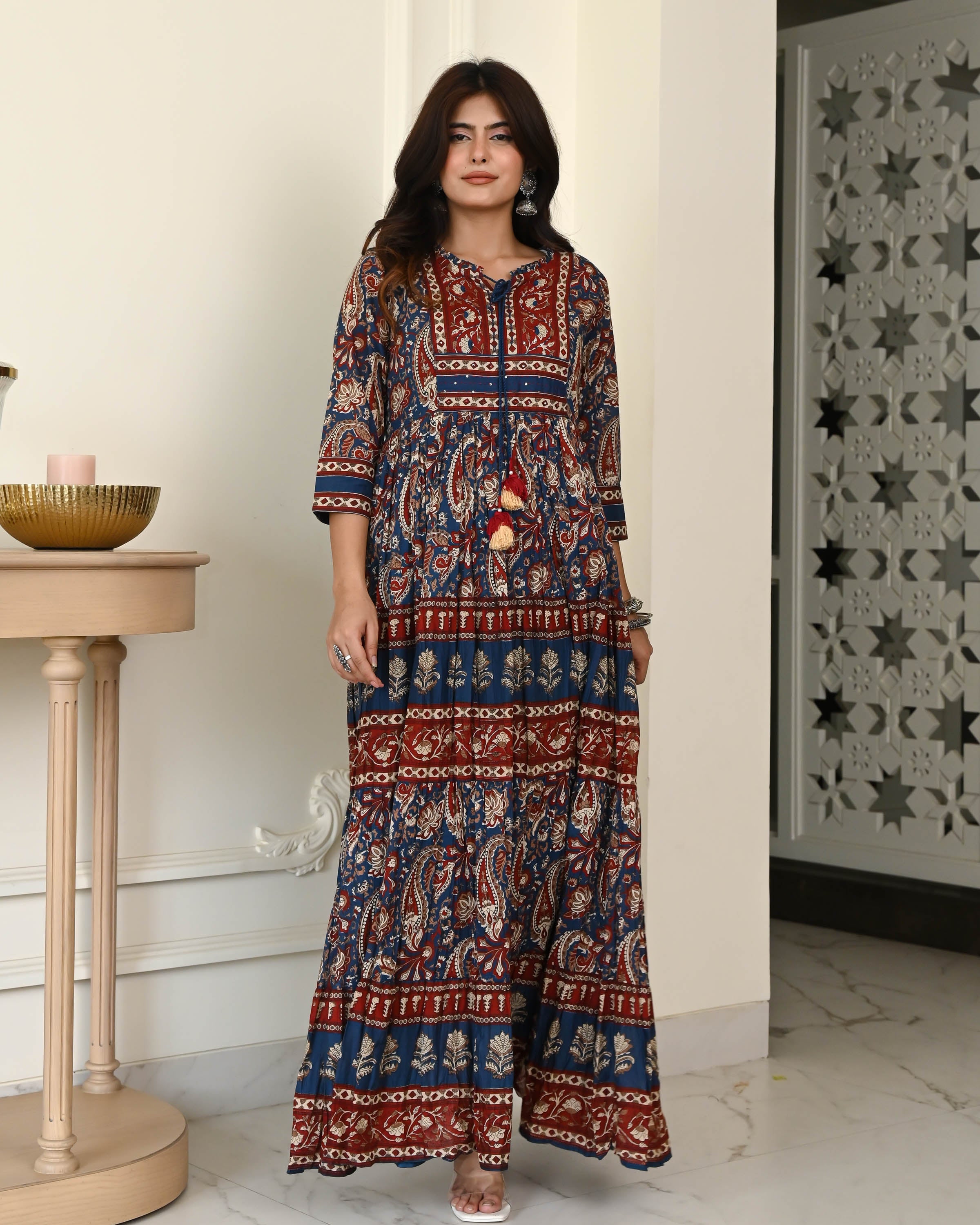 Handblock Printed Cotton Dress