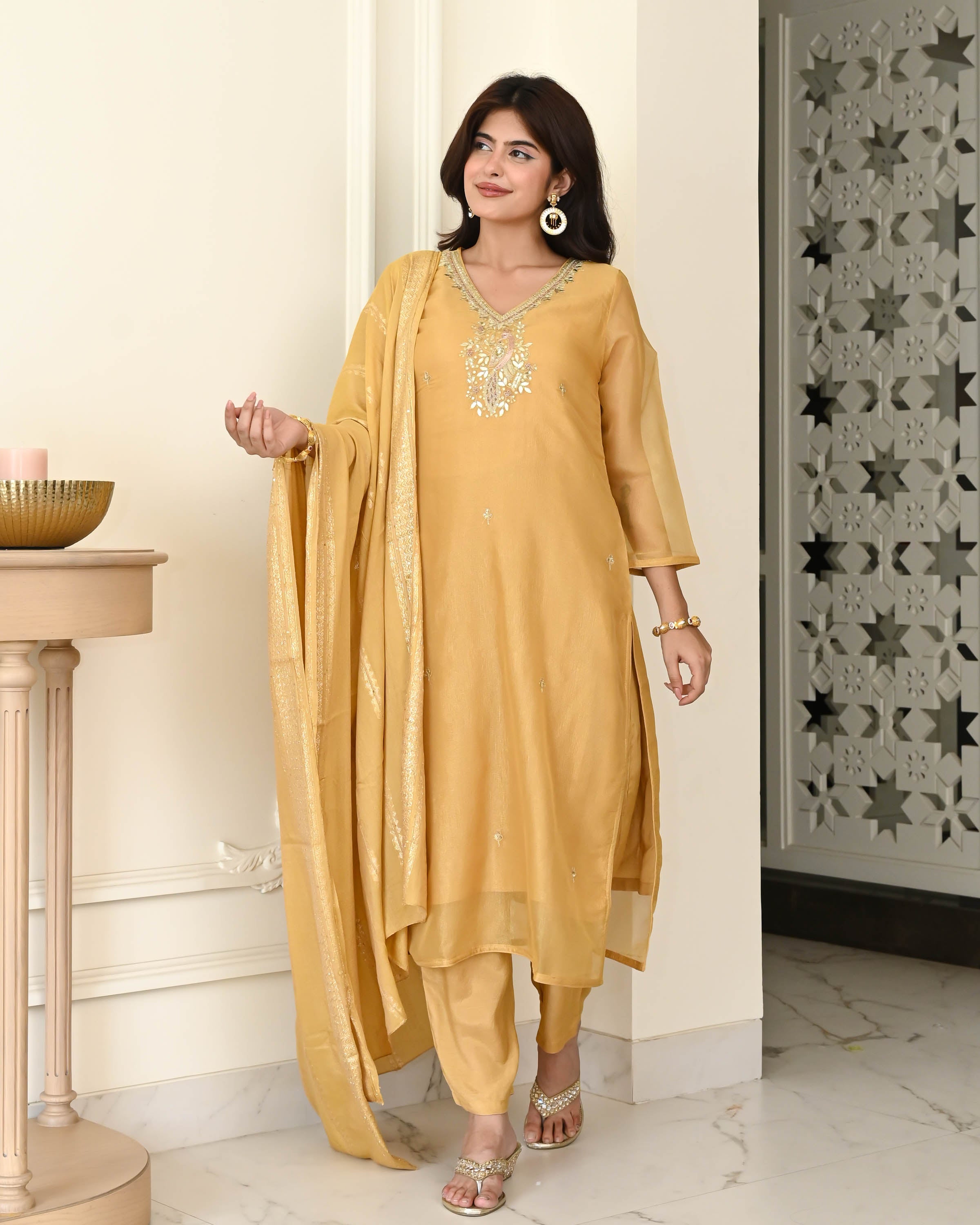 Mogra Embroidered Suit Set