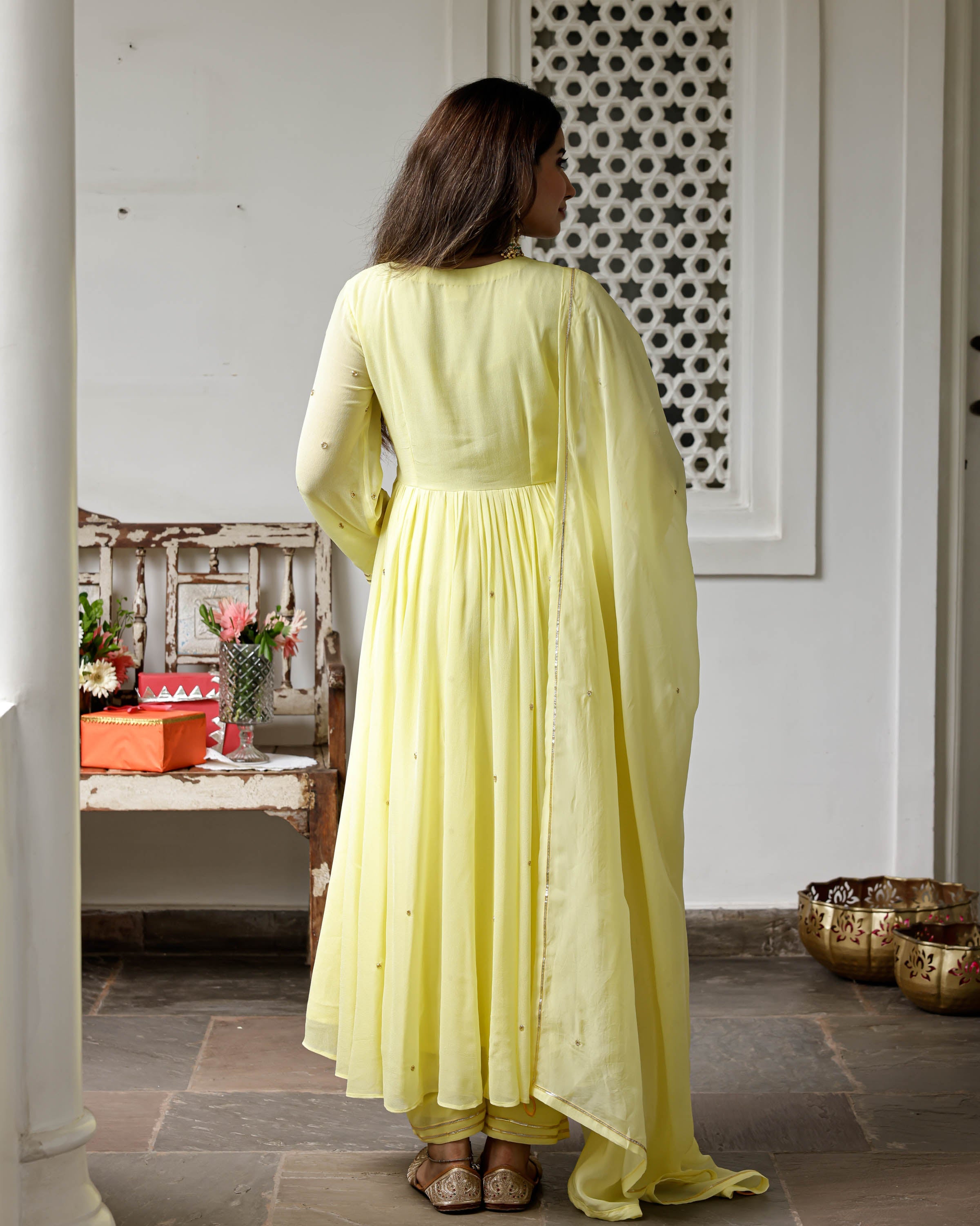 Hansini Yellow Suit Set