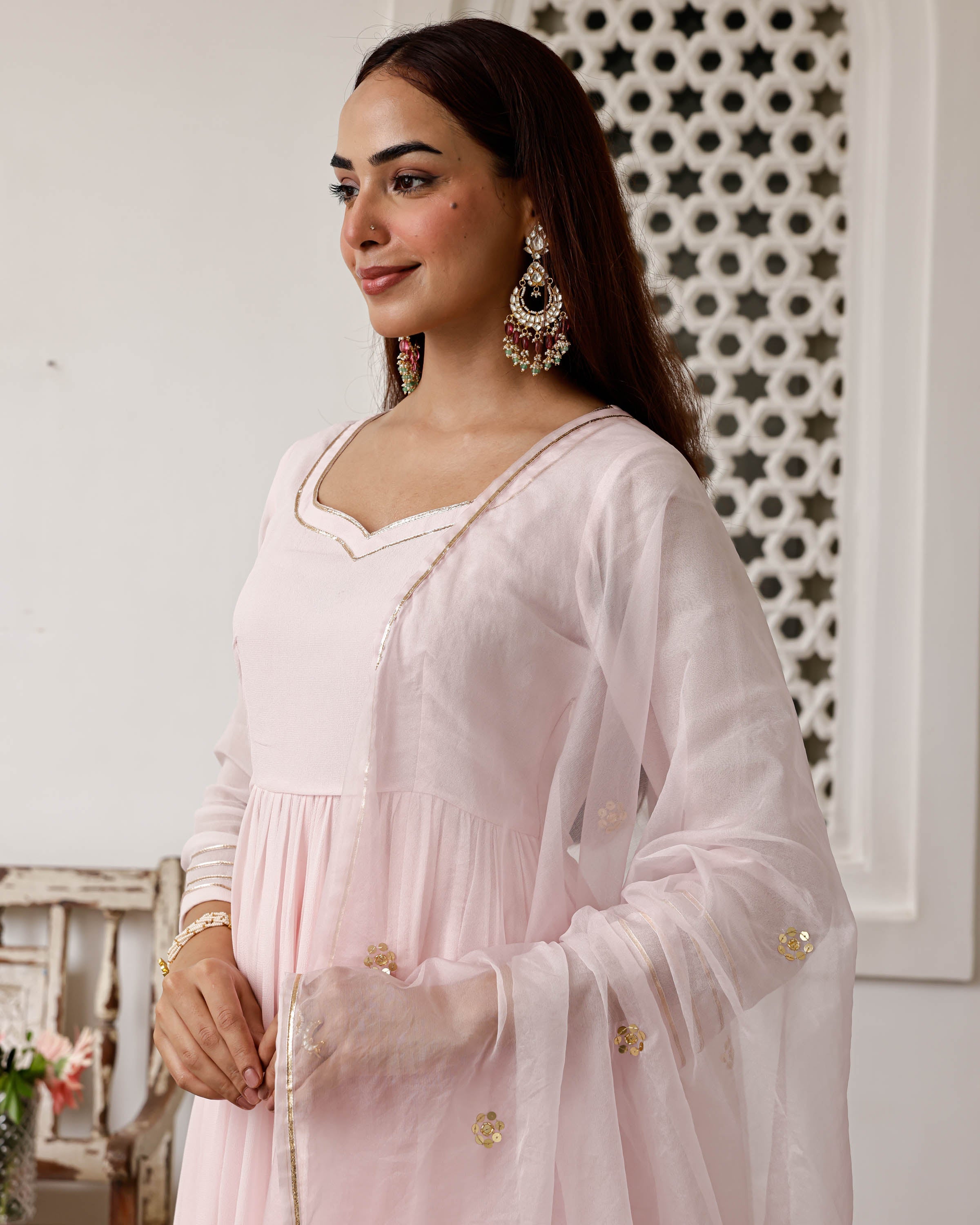 Mogra Pink Suit Set