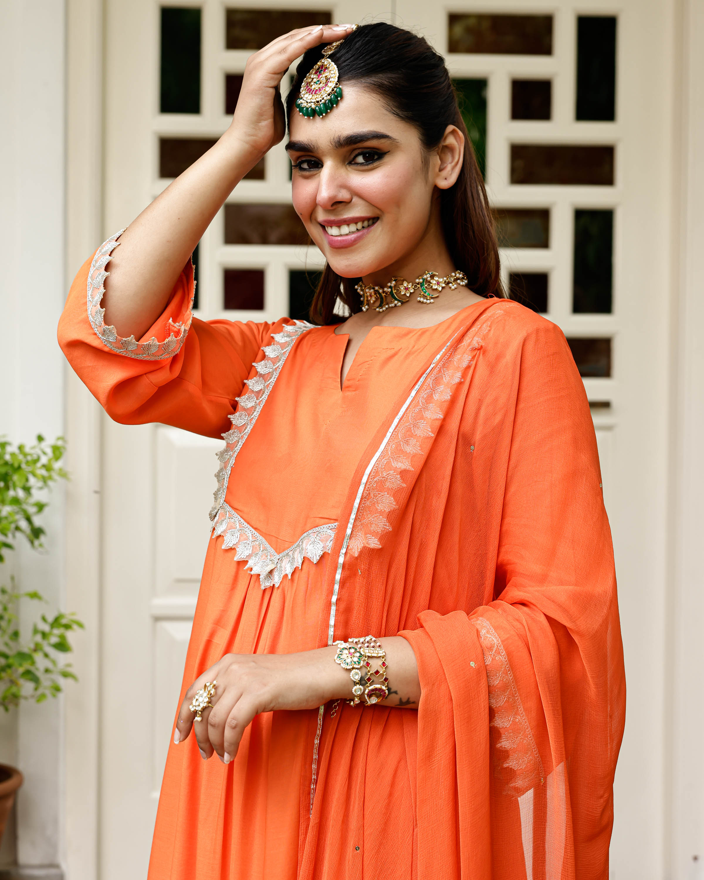 Orange Myra Suit Set