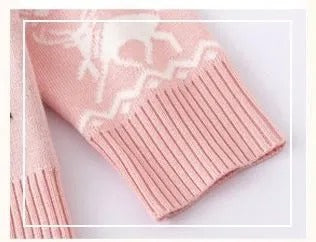 Charming Girls Cozy Reindeer Sweater