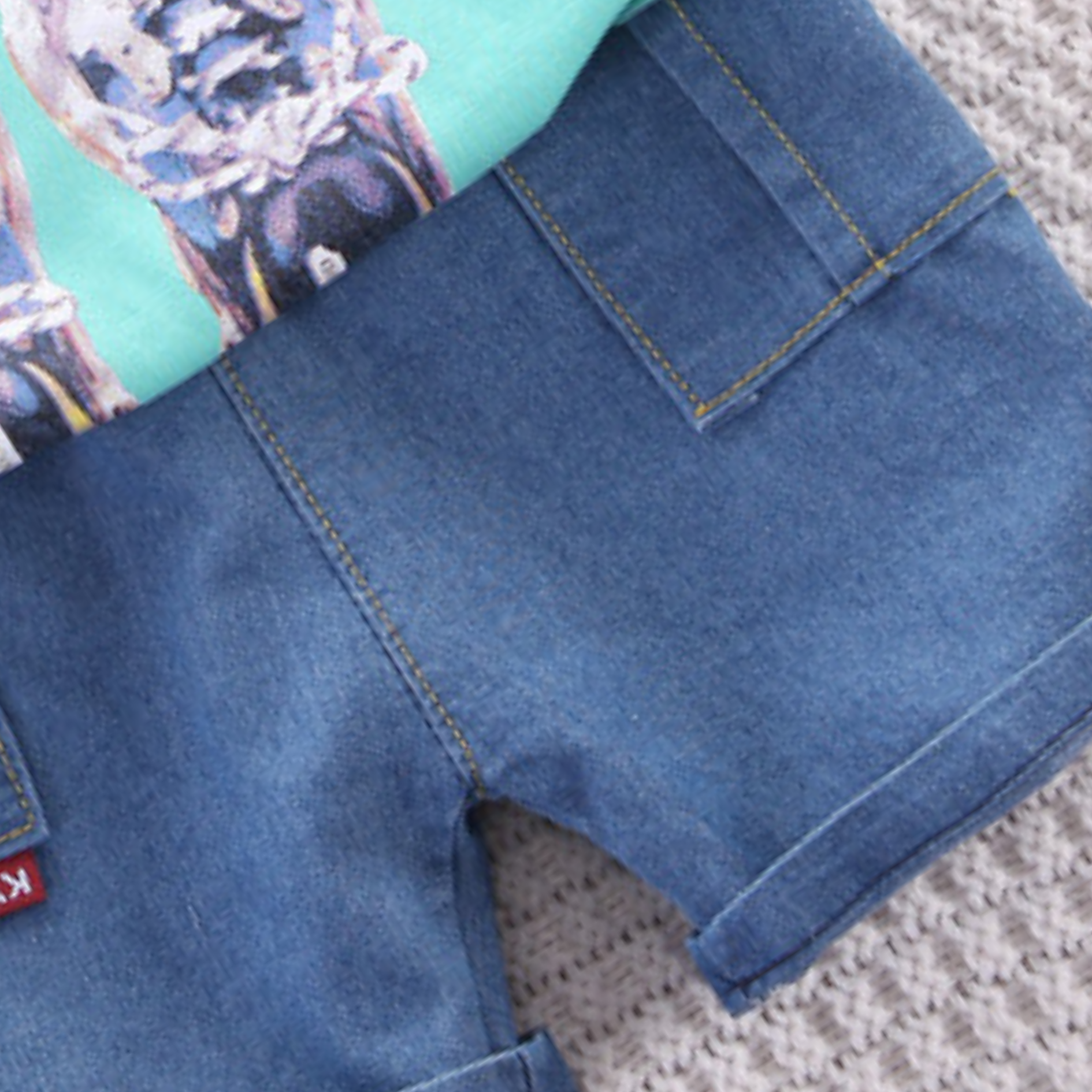 Classy Blue Boys Collared T-shirt and Bottom Set