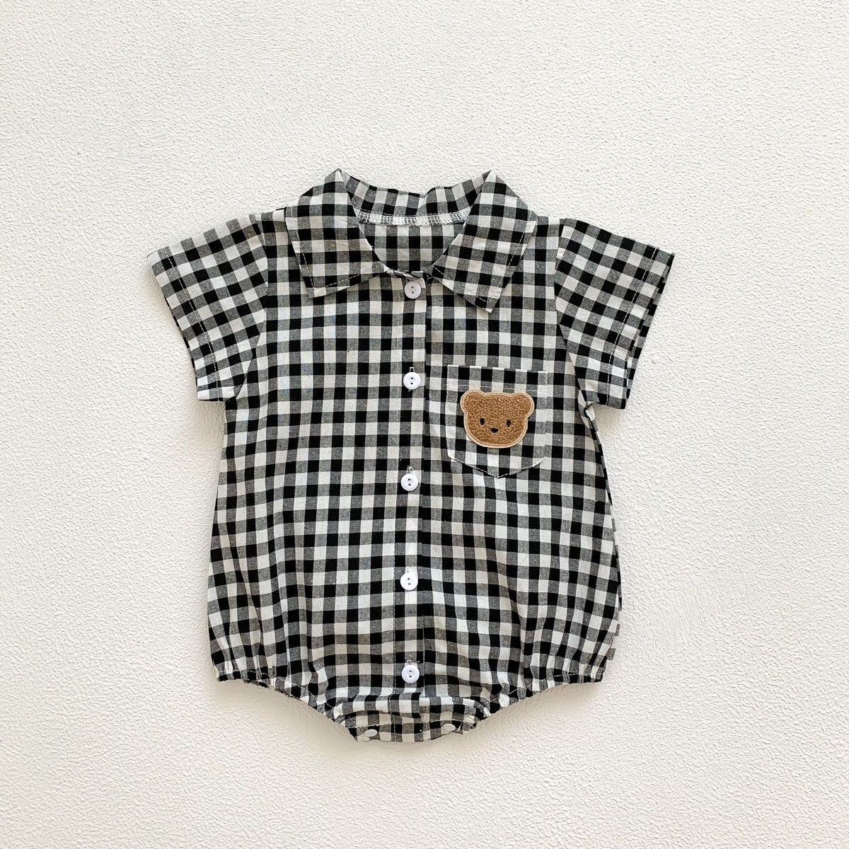Colour Checkered Baby Boys Romper