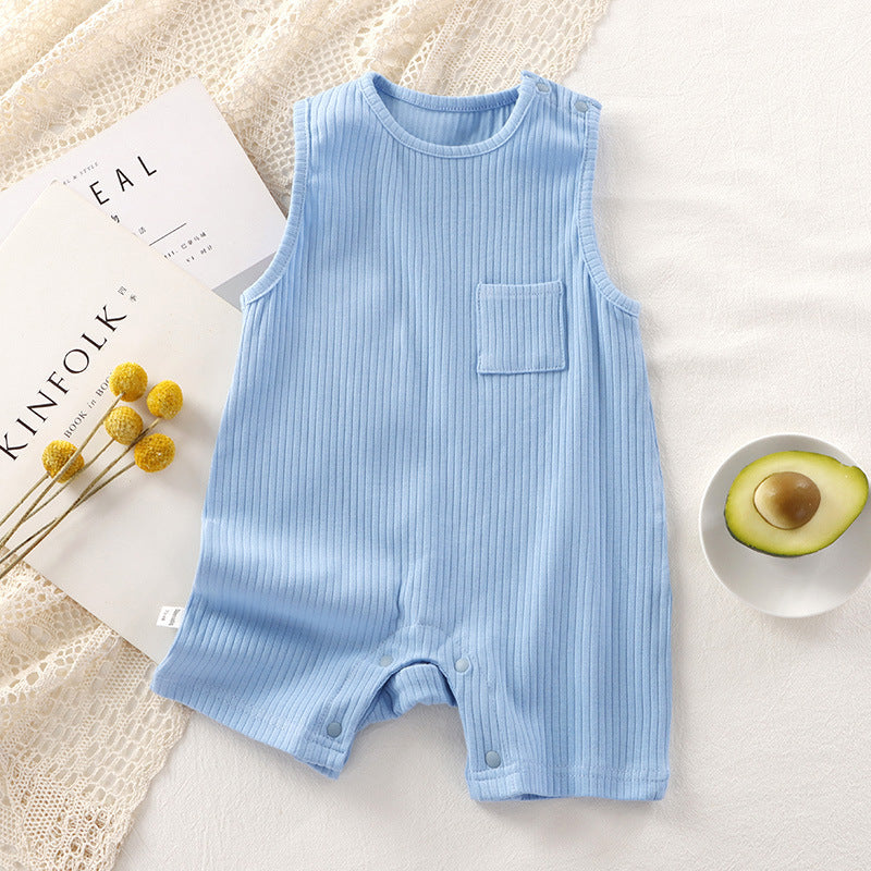 Comfy Blue Baby Boy and Girl Romper