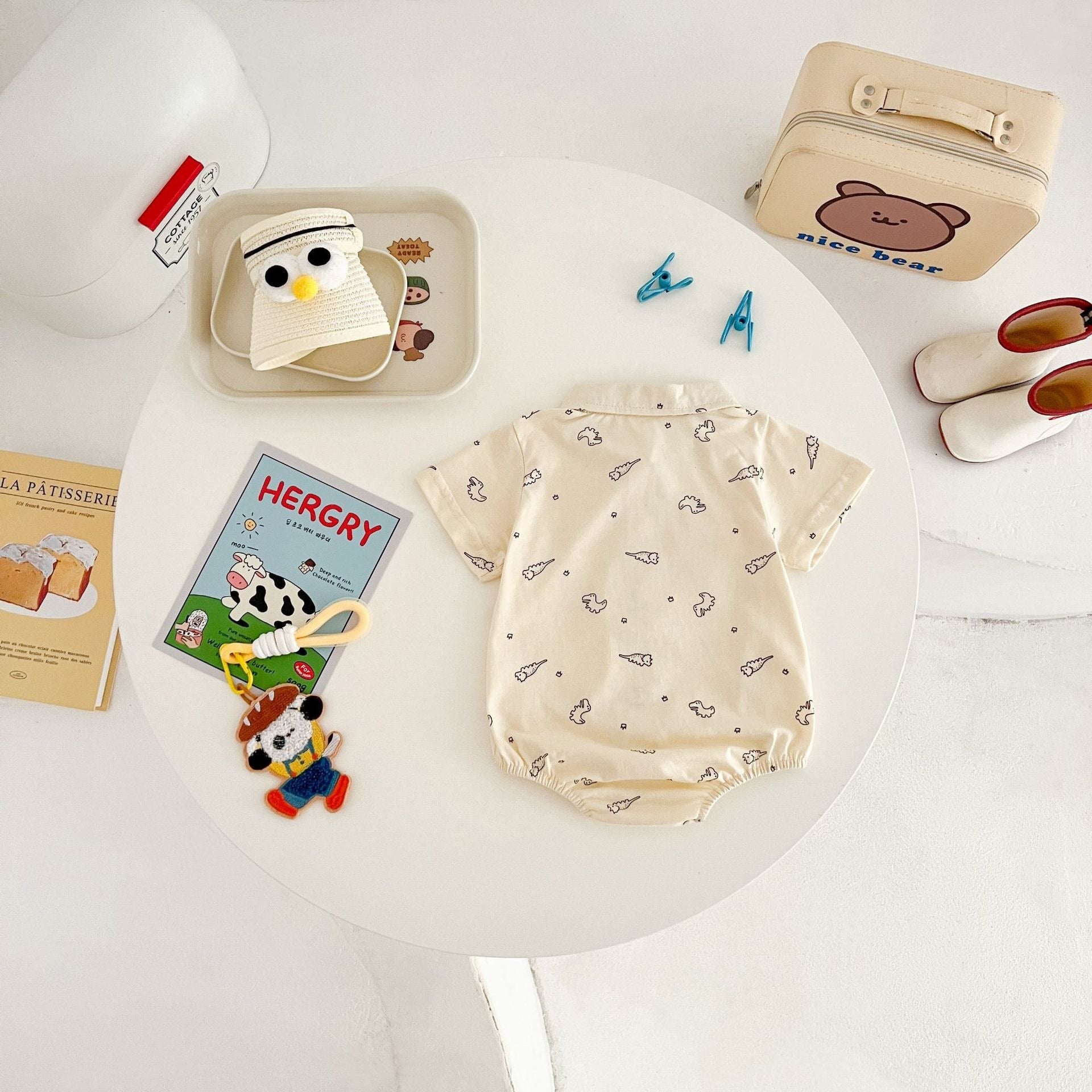 Comfy Dino Baby Boys Romper Shirt