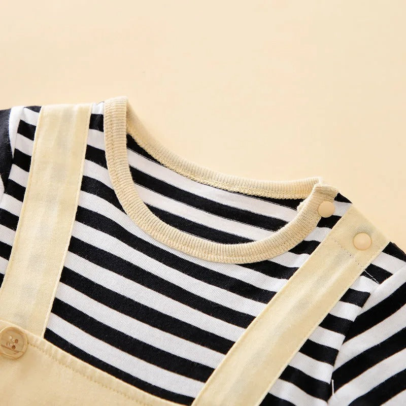 Contrast Dino Baby Boys Girls Romper