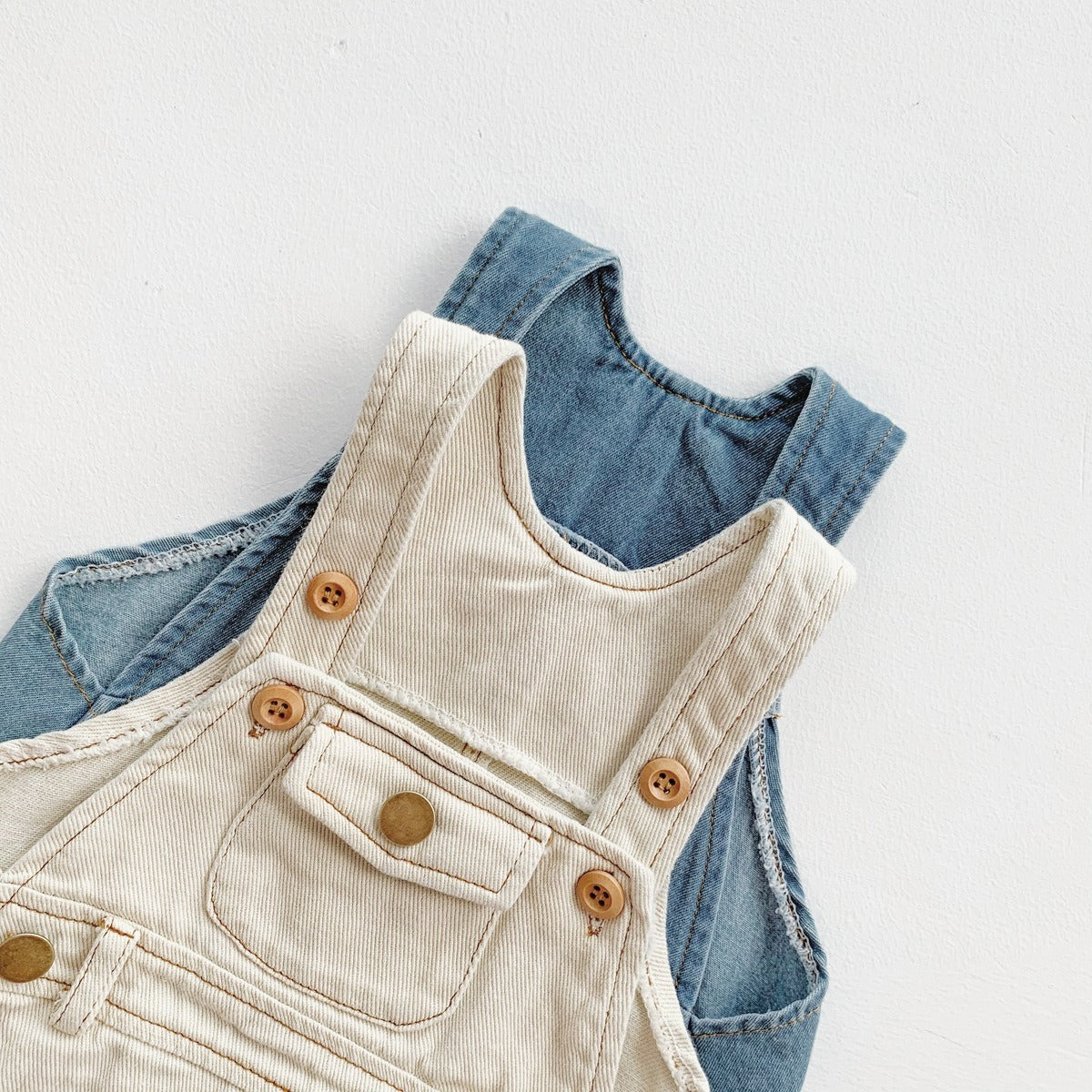 Denim Baby Boys and Girls Romper with Cap