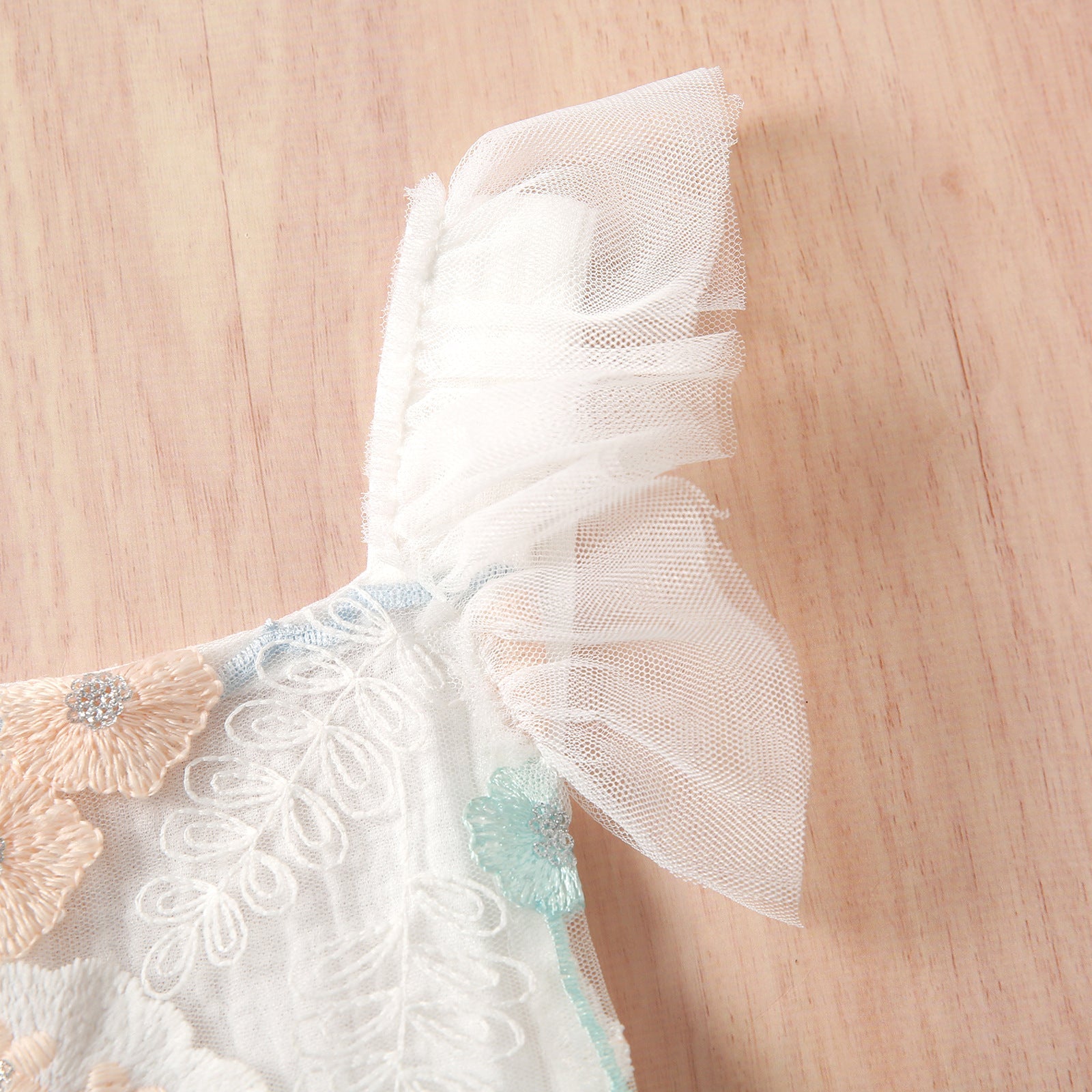 Embroidered Baby Girls Party Romper