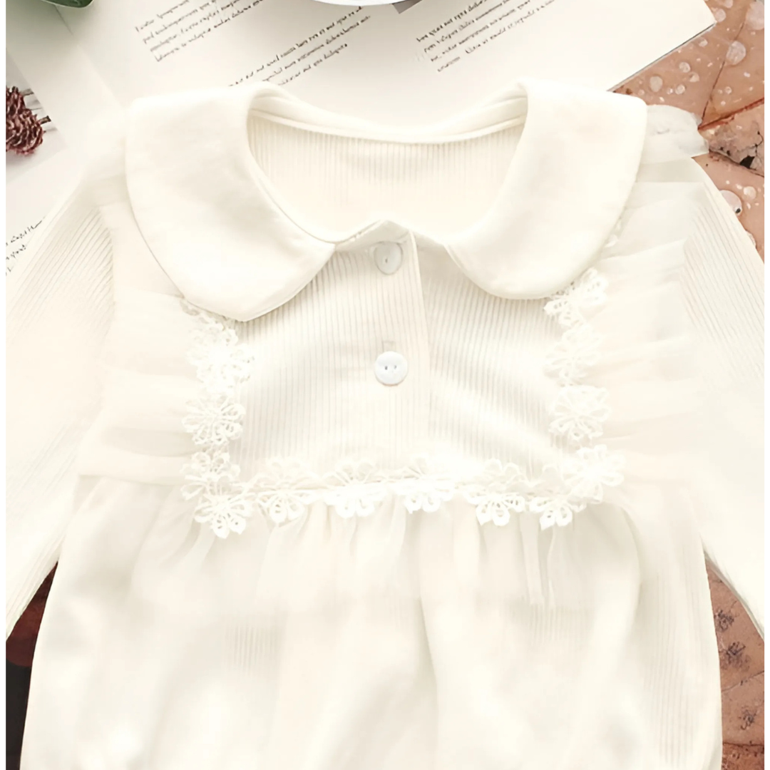 Estella Frill Baby Girls Romper With Bucket Hat