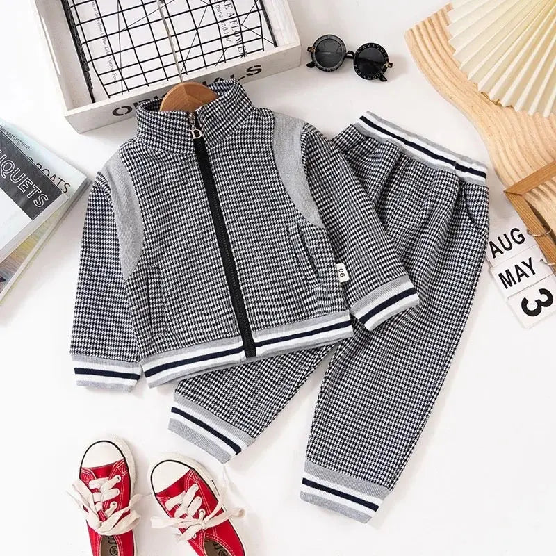 Boys Plaid Designer 2 Pcs Set